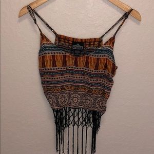 Tribal Print Crop Top